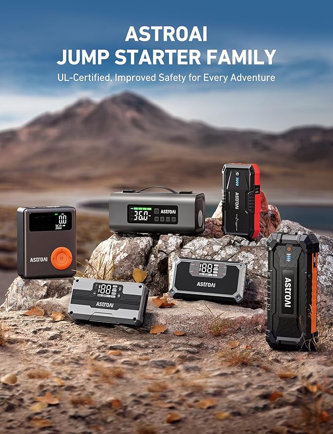 AstroAI S8 Car Battery Jump Starter, Car Jumper Starter Battery Pack for Up to 6.0L Gas & 3.0L Diesel Engines, 12V Portable
