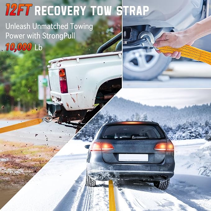Roadside Emergency car kit for Vehicles, Car First Aid Emergency kit with Portable Air Compressor, Heavy Duty Jumper Cables, 