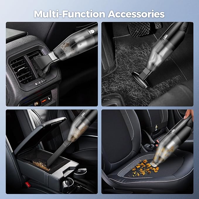 Handheld Vacuum Cordless -Car Vacuum Portable Cordless Cleaner with 11000Pa Powerful Suction,1.2lbs Lightweight, Type-C Charg