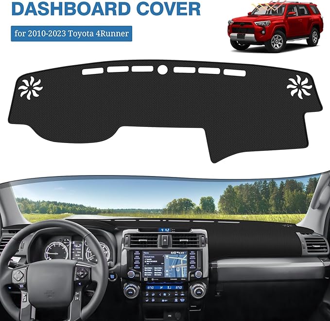FIILINES Dash Cover for Toyota 4Runner 2010-2024, Dashboard Mat Accessories Dash Cover Sunshade Nonslip Mesh Protector No Gla
