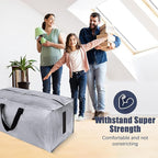 Homesure 12 Pack Large Strong Moving Bags with Zippers & Carrying Handles - Water-Resistant - Heavy Duty Storage Tote for Spa