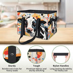 Reusable Grocery Bags Heavy Duty Shopping Bags Foldable Large Tote Bags with Long Handles & Hard Bottom