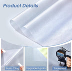 SUNBABY Window Privacy Film Frosted Glass Windows Clings Heat Blocking Windows Film Decorative Bathroom Door Windows Coverings Frosting Day and Night Privacy Film Home Window Tint,23.6x78.7IN
