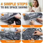 Space Saver Vacuum Storage Bags with Portable Electric Pump, Vacuum Seal Bags for Clothing Travel, Compression Bags for Trave