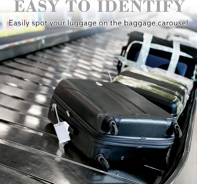 30 Pack Luggage Tags for Suitcases, Airplane Travel Essentials for Flying, International Travel Must Haves, and Luggage Acces
