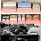 DIMJ Drawer Organizer Clothes - 18 Pack Closet Drawer Organizer Bins for Baby Clothes Storage, Fabric Dresser Organizer for N