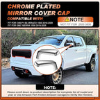 ACLONG Chrome Mirror Cap Cover Trim Left Driver Side & Right Passenger Side Rearview Side Mirror Covers Fit for Chevy Silverado 1500 GMC Sierra 1500 2019 2020 2021 2022 2023 2024 2025-1 Pair