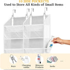 Over The Door Organizer 5 Tiers, Extra Large Behind Door Storage of 10 Compartments, 80 lbs Weight Capacity Hanging Storage O