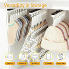 2 Pack No-Drill Wall-Mounted Baseball Hat Organizer, Hat Storage Rack Holds Up to 20 Caps, Hat Holder with 10 Damage-Free Cli