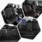 Skechers Air-Cooled Memory Foam Seat Covers,Mesh Thick Car Seat Covers,Piping Leather Car Seat Cover,Airbag Compatible,Automo
