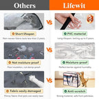 Lifewit 16 Pack Clear Clothes Storage Bags, 40L Plastic Blanket Storage Bag, Vinyl Foldable Moving Bags with Zipper, Closet O