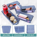 StorMiracle 13 PCS Drawer Organizer Set, 5 Varied Size Bathroom and kitchen Drawer cabinet organizer Trays, Clear Storage Bin