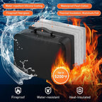5200°F Fireproof Document Bag with Lock - Mondoshop Heat-Insulated Fireproof Document Box, Important Document Organizer, Port