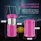 Lichamp LED Camping Lantern, 4 Pack Battery Powered Flashlight for Power Outages, Portable Collapsible Hanging Light Essentia