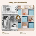 GRANNY SAYS Cube Storage Organizer, 11 Inch 6 Pack Storage Cubes with Handles, Toy Storage Bins for Boys Kids Room, Foldable 