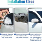 uxcell Front Right View Mirror Cover Trim Exterior Rear View Mirror Shell for Mazda 3 Axela M3 2017-2019 ABS White 1 Pcs