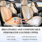 Coverado 9912 Car Seat Covers Full Set, Front Seat Cover and Back Seat Covers for Cars, Faux Leather Waterproof Seat Covers, 