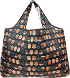 allydrew Large Foldable Tote Nylon Reusable Grocery Bags, 5 Pack