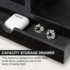 Key Holder Wall Mount, Key Holder for Wall with 5 Key Hooks and Storage Drawer Mail Organizer for Entryway Living Room Farmho