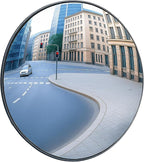 12" Convex Traffic Mirror for Outdoor & Indoor Use – Wide Angle 180° Curved Safety Mirror with Adjustable Mounting Bracket, Ideal for Driveway, Garage, Parking Lot, Warehouse & Blind Spot Monitoring