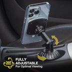 Scosche MP2CUPM-SP MagicMount Pro2 Cup Holder Magnetic Cell Phone Holder Car Mount Kit Compatible with MagSafe, iPhones, Galaxy, Pixel & All Smartphones
