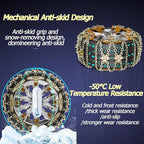 Snow Chains, Tire Chains for Car SUV Pickup Trucks, Adjustable Portable Universal Emergency Anti Skid Snow Car Tire Chains fo