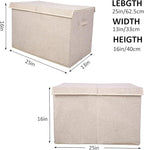 popoly Large Toy Box Chest Storage with Flip-Top Lid, Collapsible Kids Storage Boxes Container Bins for Toys, Playroom Organi