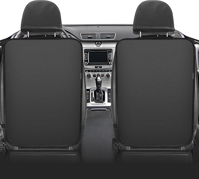 Meolsaek Kick Mats Back Seat Protector, Waterproof Oxford Seat Back Protector, Car Seat Back Protector for Kids, Back of Seat Protector for Kids Feet Car Seat (Black A -1pc)