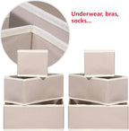 DIOMMELL 9 Pack Foldable Cloth Storage Box Closet Dresser Drawer Organizer Fabric Baskets Bins Containers Divider for Baby Cl