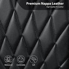 CAR PASS Nappa Leather Rav4 Front Seat Covers Custom Fit for Toyota Rav4 2019-2024, Camry 2018-2024, Corolla 2020-2025, Luxur