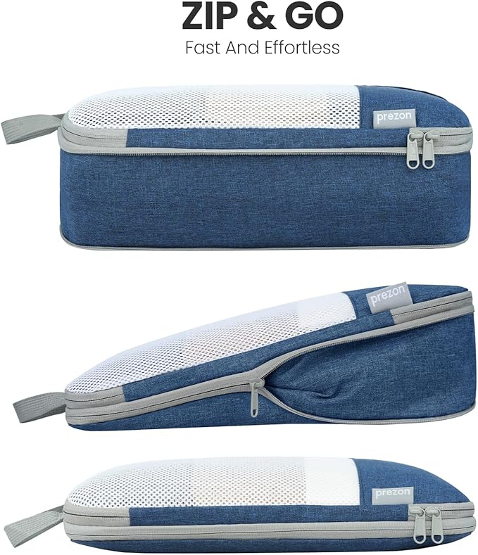 Compression Packing Cubes for Travel, Lightweight Vacation Travel Essentials, Travel Accessories for Suitcase Organizer Bags 