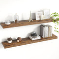 40 Inch Floating Shelves, 8 Inch Deep Floating Shelves for Wall, Hanging Shelf with Invisible Brackets, Deep Shelves for Bath