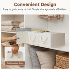 StorageWorks Fabric Storage Bins for Shelves, Storage Baskets for Closet Organization, Organizer Bins for Clothes Storage, Be