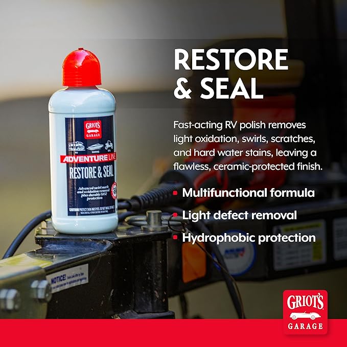 Griot's Garage Restore and Seal, Auto Detailing and Polishing for RVs, Campers, Boats, ATVs, Motorcycles, Works on Paint, Chrome, Steel and More, 10826, 16oz