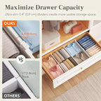 Lifewit 5" Tall 9 Pack Drawer Dividers, 30-47cm/11.5-18.5" Expandable Drawer Divider for Clothes, Adjustable Dresser Drawer O