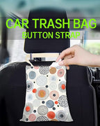 Car Trash Can, Durable Hanging Car Trash Garbage Bag, Cute Automotive Garbage Cans Organizer, Colorful Seamless Pattern