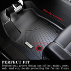 Floor Mats & Cargo Liner for 2024 2025 Mazda CX-90 CX90 PHEV 8 Seats（Not Suitable for 6 & 7 Seats） TPE All Weather Protection 3 Rows Car Floor Liners & Trunk mat for CX 90
