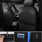 CAR PASS Nappa Leather Car Seat Covers Front Seats, Luxury Seat Protector for Cars, Waterproof Anti-Slip Seat Cushion Airbag 