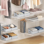DIMJ Closet Storage Bins - Fabric Storage Baskets for Shelves, Collapsible Closet Organizers and Storage with Handles, Trapez