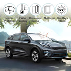 Front Windshield Sun Shade Foldable Car Front Window Sun Shade Windshield Shade Custom Fit for 2017-2022 Kia NIRO Block UV Rays Car Accessories Heat Keep Cooler
