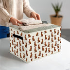 Vizsla Gifts Storage Bins & Boxes with Handles, Dog Mom Dad Lovers Gifts for Women Men Foldable Basket for Organizing, Dog Co
