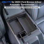 TOPINSTALL 2-Layer Trays Compatible with 2025 2026 Ford Bronco 4 Doors Automatic Transmission ONLY, Full Size Bronco Center Console Organizer (Not for Manual Transmission & 2 Doors & Bronco Sport)
