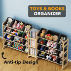 SpaceAid Large Toy Storage Organizer with 24 Bins and 3 Shelves, Toy Organizers Storage Bookshelf, Kids Bin Shelf Box Bookcas