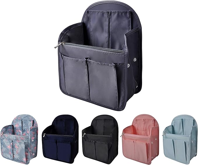 Vercord Backpack Organizer Insert Liner Hanging Travel Bag in Bag with Many Pockets
