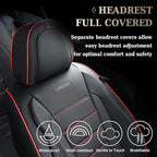 Coverado Seat Covers Full Set, Seat Covers for Cars, Car Seat Cover, Car Seat Protector, Nappa Leather Car Seat Cushion, Wate
