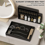 Black Silverware Organizer Small, 8 PCS Black Drawer Organizers, Stackable Tool Box Organizer for Garage Organization / 2 PCS