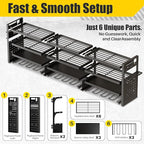 Large 49''W Power Tool Organizer Wall Mount | 620lbs Garage Storage Rack with 12 Cordless Drill Holder | 4-Tier Heavy Duty Ut