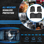 Nilight Floor Mats for Chevy Silverado GMC Sierra 1500 2019-2026 Chevrolet Silverado GMC Sierra 2500HD 3500HD Crew Cab 2020 2021 2022 2023 2024 2025 2026 All Weather Custom Fit Heavy Duty Floor Liners