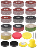 268-Pack 3 Inch Sanding Discs Drill Sanding Attachment, 80-5000 Grit Wet Dry Hook and Loop Sandpaper, Soft Foam Buffering Pad