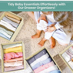RFAQK 10 Pack Dresser Drawer Organizer Clothes-Baby Clothes Organizer for Nursery, Foldable Closet Fabric Drawer Dividers for